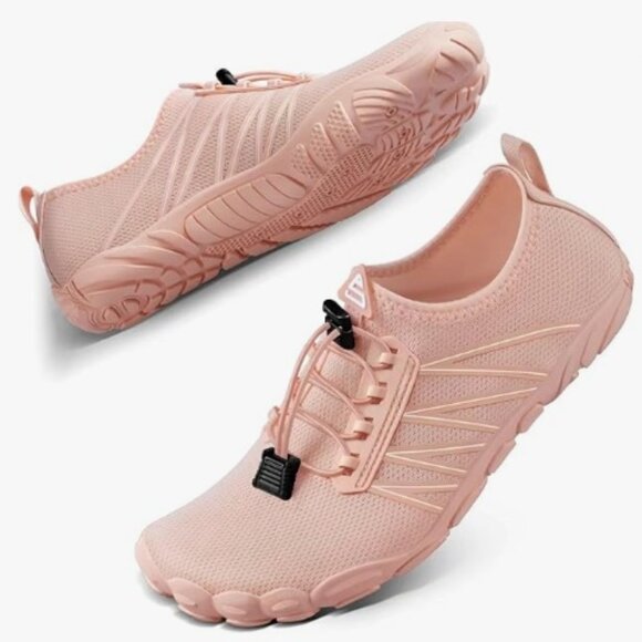 Women's 8.5 Nude Pink Quick-Dry Aqua Sock Barefoot for Beach Swim River Pool - Picture 1 of 9